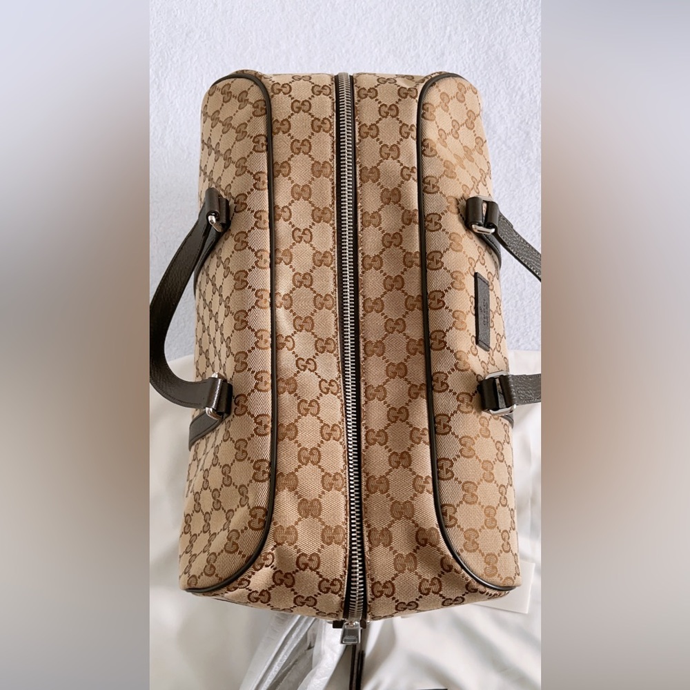 Gucci Luggage GG Guccissiama Monogram Canvas Boston Carry On Duffle Travel Bag - Picture 8 of 16
